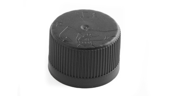 Nakrętka BE001 czarna, bezpieczna, gwint 28/410