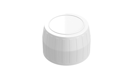 Nakrętka farmaceutyczna GR017 biała, bezpieczna gwint 28 ROPP z aplikatorem